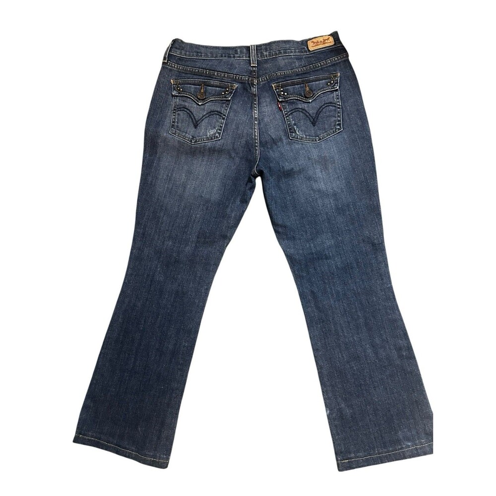 Levis 515 Bootcut Jeans Womens 8 S/C Blue Mid Rise Flap Pocket 155160065